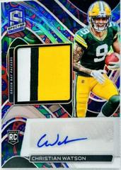 Christian Watson [Patch Autograph Psychedelic] #212 Football Cards 2022 Panini Spectra Prices
