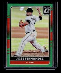 Jose Fernandez [Green] Baseball Cards 2016 Panini Donruss Optic Prices