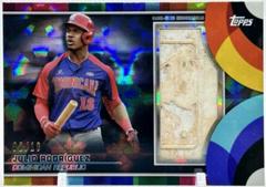Julio Rodriguez [Black Difractor] #BRC-JR Baseball Cards 2023 Topps World Classic WBC Base Relics Prices