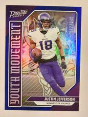 Justin Jefferson [Blue] #YM-7 Football Cards 2023 Panini Prestige Youth Movement Prices