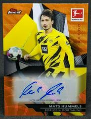 Mats Hummels [Orange Wave Refractor] Soccer Cards 2020 Topps Finest Bundesliga Autographs Prices