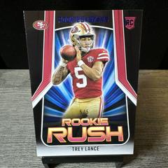 Trey Lance [Black and Blue] Football Cards 2021 Panini Rookies and Stars Rush Prices
