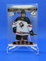 Mathew Ward [Clear Cut] Hockey Cards 2022 Upper Deck Team Canada Juniors Prices