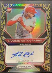Alec Bohm [Snake Skin Prizm] #RA-AB Baseball Cards 2021 Panini Prizm Rookie Autographs Prices