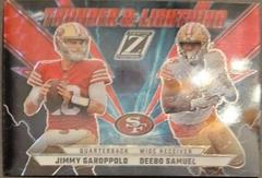 Jimmy Garoppolo , Deebo Samuel [Red] #TL-JD Football Cards 2022 Panini Zenith Thunder and Lightning Prices