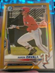 Aaron Zavala [Gold Refractor] #BDC-101 Baseball Cards 2021 Bowman Draft Chrome Prices