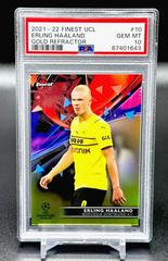 Erling Haaland [Gold] Soccer Cards 2021 Topps Finest UEFA Champions League Prices