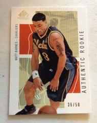 Matt Barnes [Gold] #129 Basketball Cards 2002 SP Game Used Prices