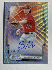 Brandon Marsh [Wave] Baseball Cards 2019 Bowman Sterling Prospect Autographs Prices