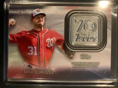 Max Scherzer #T70P-MS Baseball Cards 2021 Topps Update 70th Anniversary Manufactured Logo Patch Prices