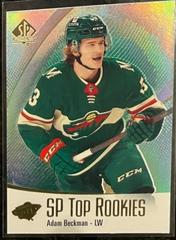 Adam Beckman [Green] #TR-35 Hockey Cards 2021 SP Authentic Top Rookies Prices