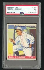 Rogers Hornsby Baseball Cards 1933 Goudey Prices