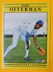 Jose Offerman #216 Baseball Cards 1991 Fleer Prices