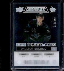 William Eklund Hockey Cards 2021 Upper Deck Credentials Debut Ticket Access Acetate Prices