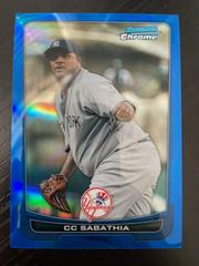 CC Sabathia [Blue Refractor] #26 Baseball Cards 2012 Bowman Chrome Prices
