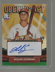 Nolan Gorman [Gold] #OAA-NG Baseball Cards 2023 Topps Big League Opening Act Autographs Prices
