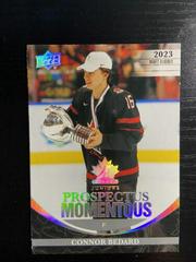 Connor Bedard #PM-36 Hockey Cards 2023 Upper Deck Team Canada Juniors Prospectus Momentous Prices