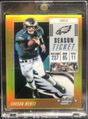 Carson Wentz [Gold] #20 Football Cards 2018 Panini Contenders Optic Prices