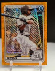 Xavier Edwards [Orange Shimmer] Baseball Cards 2020 Bowman Chrome Prospects Prices