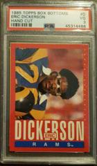 Eric Dickerson [Hand Cut] #D Football Cards 1985 Topps Box Bottoms Prices