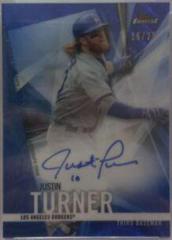 Justin Turner [Blue Wave Refractor] #FA-JT Baseball Cards 2017 Topps Finest Autographs Prices