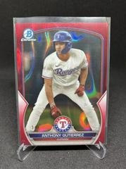 Anthony Gutierrez [Red Lava] Baseball Cards 2023 Bowman Draft Chrome Prices