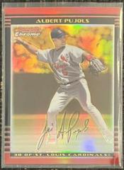 Albert Pujols [Gold Refractor] #15 Baseball Cards 2002 Bowman Chrome Gold Prices