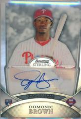 Domonic Brown [Refractor Autograph] #36 Baseball Cards 2010 Bowman Sterling Prices