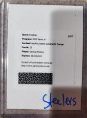 George Pickens [Orange] Football Cards 2022 Panini XR Rookie Swatch Autographs Prices