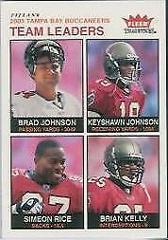 Brad Johnson, Keyshawn Johnson, Simeon Rice, Brian Kelly [Tiffany] #268 Football Cards 2003 Fleer Tradition Prices