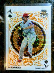 Aaron Nola [Orange Fluorescent] Baseball Cards 2022 Panini Mosaic Aces Prices