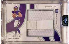 Jaren Hall #17 Football Cards 2023 Panini Immaculate Rookie Shoe Tongue Logo Prices