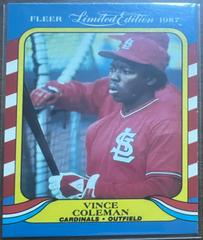 Vince Coleman Baseball Cards 1987 Fleer Limited Edition Prices