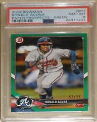 Ronald Acuna [Green Refractor] #BCP-1 Baseball Cards 2018 Bowman Chrome Prospects Prices