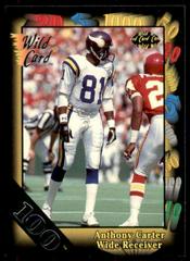 Anthony Carter [100 Stripe] #114 Football Cards 1991 Wild Card Prices