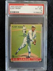 Flint Rhem #136 Baseball Cards 1933 Goudey Prices
