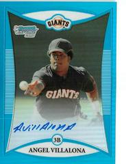 Angel Villalona [Blue Refractor Autograph] #BCP281 Baseball Cards 2008 Bowman Chrome Prospects Prices