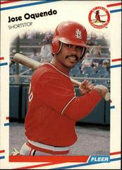 Jose Oquendo #44 Baseball Cards 1988 Fleer Prices