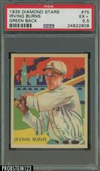 Irving Burns [Green Back] #75 Baseball Cards 1935 Diamond Stars Prices