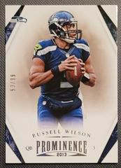Russell Wilson Football Cards 2013 Panini Prominence Prices