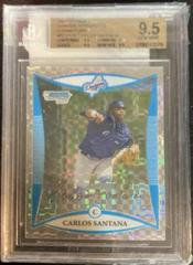 Carlos Santana [Xfractor] #BCP134 Baseball Cards 2008 Bowman Chrome Prospects Prices
