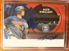 Alex Kirilloff [Blue] Baseball Cards 2022 Topps Clearly Authentic Generation Now Autographs Prices