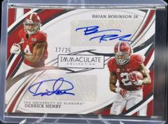 Brian Robinson Jr. , Derrick Henry Football Cards 2022 Panini Immaculate Collegiate Dual Autographs Prices