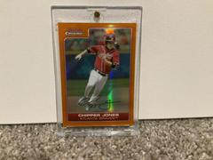 Chipper Jones [Orange Refractor] #185 Baseball Cards 2006 Bowman Chrome Prices