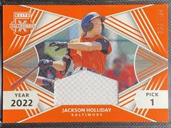 Jackson Holliday [Orange] Baseball Cards 2022 Panini Elite Extra Edition First Round Materials Prices