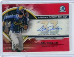 Sal Frelick [Autograph Red] #BTP-33 Baseball Cards 2023 Bowman Scouts Top 100 Prices