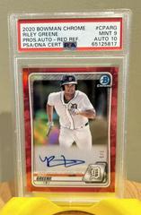 Riley Greene [Red] #BSPA-RG Baseball Cards 2020 Bowman Sapphire Autographs Prices
