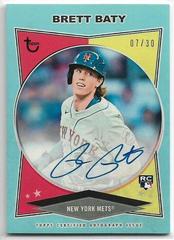 Brett Baty [Blue] #AC-BBA Baseball Cards 2023 Topps Brooklyn Collection Autographs Prices