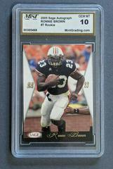 Ronnie Brown #7 Football Cards 2005 Sage Prices