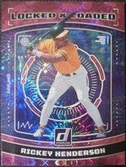 Rickey Henderson [Pink Fireworks] #LL6 Baseball Cards 2023 Panini Donruss Locked and Loaded Prices